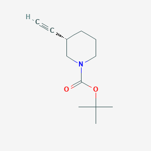 molecular formula C12H19NO2 B3121478 tert-butyl (3S)-3-ethynylpiperidine-1-carboxylate CAS No. 287192-98-7
