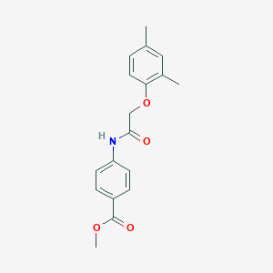 molecular formula C18H19NO4 B312150 Methyl 4-{[(2,4-dimethylphenoxy)acetyl]amino}benzoate 