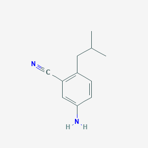 molecular formula C11H14N2 B3121520 5-Amino-2-(2-methylpropyl)benzonitrile CAS No. 288251-97-8