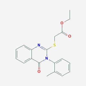 Ethyl 2-(4-oxo-3-o-tolyl-3,4-dihydroquinazolin-2-ylthio)acetate
