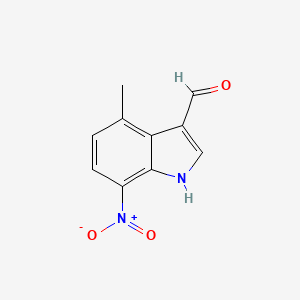 molecular formula C10H8N2O3 B3121558 4-Methyl-7-Nitro-1H-Indole-3-Carbaldehyde CAS No. 289483-81-4