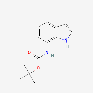 molecular formula C14H18N2O2 B3121567 tert-Butyl (4-methyl-1H-indol-7-yl)carbamate CAS No. 289483-84-7