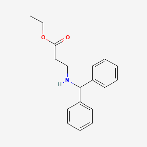 molecular formula C18H21NO2 B3121578 Ethyl 3-[(diphenylmethyl)amino]propanoate CAS No. 289637-69-0