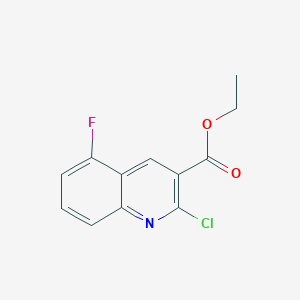 molecular formula C12H9ClFNO2 B3121581 Ethyl 2-chloro-5-fluoroquinoline-3-carboxylate CAS No. 289654-66-6