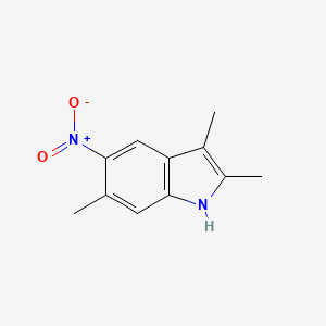 molecular formula C11H12N2O2 B3121588 2,3,6-Trimethyl-5-nitro-1H-indole CAS No. 289685-81-0