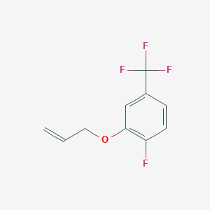 molecular formula C10H8F4O B3121600 Benzene, 1-fluoro-2-(2-propen-1-yloxy)-4-(trifluoromethyl)- CAS No. 289891-94-7