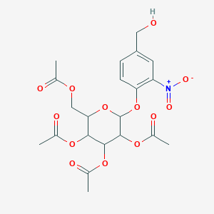 [3,4,5-Triacetoxy-6-[4-(hydroxymethyl)-2-nitro-phenoxy]tetrahydropyran-2-yl]methyl acetate