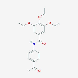 molecular formula C21H25NO5 B312163 N-(4-acetylphenyl)-3,4,5-triethoxybenzamide 
