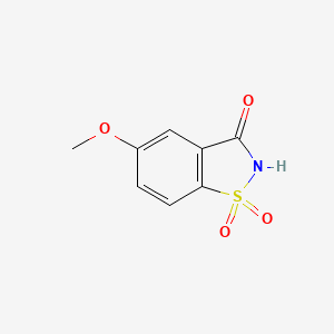 molecular formula C8H7NO4S B3121658 5-甲氧基苯并[d]异噻唑-3(2H)-酮 1,1-二氧化物 CAS No. 29083-17-8