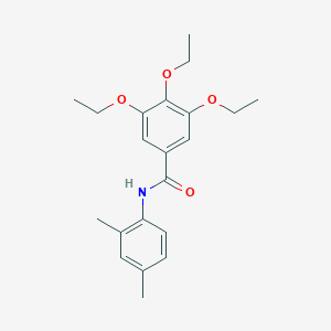 molecular formula C21H27NO4 B312175 N-(2,4-dimethylphenyl)-3,4,5-triethoxybenzamide 