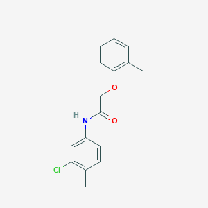 molecular formula C17H18ClNO2 B312185 N-(3-chloro-4-methylphenyl)-2-(2,4-dimethylphenoxy)acetamide 