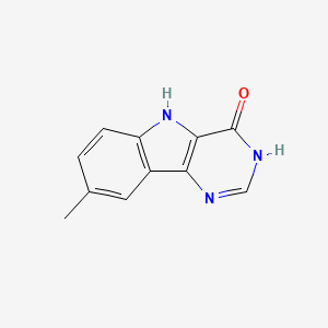 molecular formula C11H9N3O B3121880 8-Methyl-3H-pyrimido[5,4-b]indol-4(5H)-one CAS No. 296264-35-2