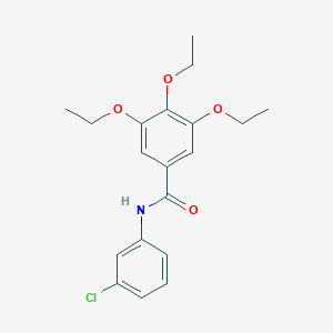 molecular formula C19H22ClNO4 B312201 N-(3-chlorophenyl)-3,4,5-triethoxybenzamide 