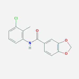 molecular formula C15H12ClNO3 B312212 N-(3-chloro-2-methylphenyl)-1,3-benzodioxole-5-carboxamide 