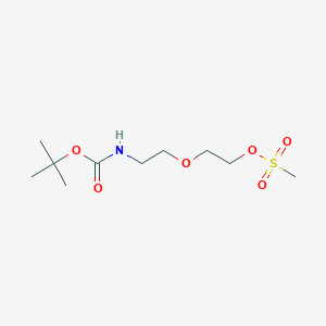 molecular formula C10H21NO6S B3122266 Boc-N-PEG2-MS CAS No. 302331-20-0