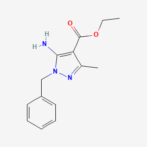 molecular formula C14H17N3O2 B3122314 ethyl 5-amino-1-benzyl-3-methyl-1H-pyrazole-4-carboxylate CAS No. 303066-82-2