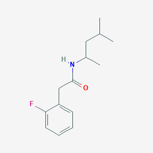 molecular formula C14H20FNO B312243 N-(1,3-dimethylbutyl)-2-(2-fluorophenyl)acetamide 