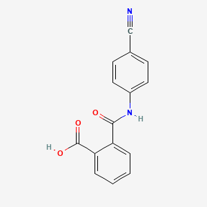 molecular formula C15H10N2O3 B3122770 2-[(4-Cyanophenyl)carbamoyl]benzoic acid CAS No. 303768-59-4