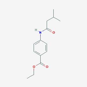 molecular formula C14H19NO3 B312283 Ethyl 4-[(3-methylbutanoyl)amino]benzoate 