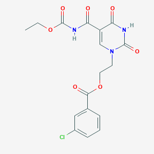 2-[5-(Ethoxycarbonylcarbamoyl)-2,4-dioxopyrimidin-1-yl]ethyl 3-chlorobenzoate