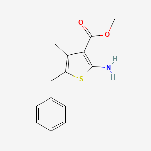 molecular formula C14H15NO2S B3123093 methyl 2-amino-5-benzyl-4-methylthiophene-3-carboxylate CAS No. 304478-66-8