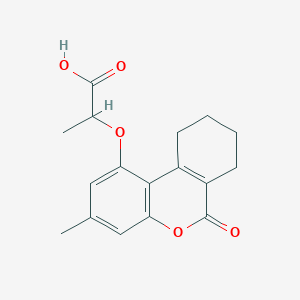 2-[(3-methyl-6-oxo-7,8,9,10-tetrahydro-6H-benzo[c]chromen-1-yl)oxy]propanoic acid