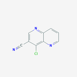 molecular formula C9H4ClN3 B3123165 4-Chloro-1,5-naphthyridine-3-carbonitrile CAS No. 305371-02-2