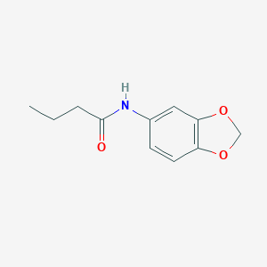 molecular formula C11H13NO3 B312320 N-(1,3-benzodioxol-5-yl)butanamide 