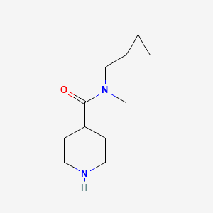 molecular formula C11H20N2O B3123521 N-(cyclopropylmethyl)-N-methylpiperidine-4-carboxamide CAS No. 308830-99-1