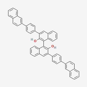 molecular formula C52H34O2 B3123597 1-[2-Hydroxy-3-(4-naphthalen-2-ylphenyl)naphthalen-1-yl]-3-(4-naphthalen-2-ylphenyl)naphthalen-2-ol CAS No. 309934-87-0