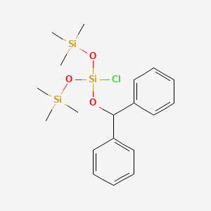 molecular formula C19H29ClO3Si3 B3123598 Benzhydryloxybis(trimethylsiloxy)chlorosilane CAS No. 309963-45-9