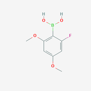 molecular formula C8H10BFO4 B3123612 (2-Fluoro-4,6-dimethoxyphenyl)boronic acid CAS No. 309977-93-3