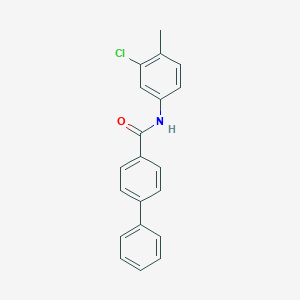 molecular formula C20H16ClNO B312363 N-(3-chloro-4-methylphenyl)[1,1'-biphenyl]-4-carboxamide 