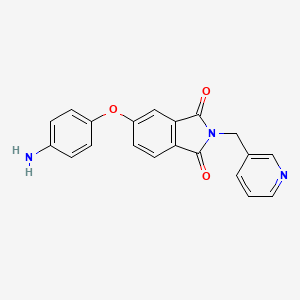 molecular formula C20H15N3O3 B3123648 5-(4-Aminophenoxy)-2-(pyridin-3-ylmethyl)-1H-isoindole-1,3(2H)-dione CAS No. 310451-94-6