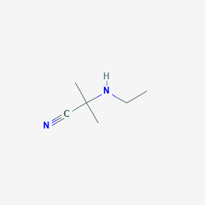 molecular formula C6H12N2 B3123654 2-(Ethylamino)-2-methylpropanenitrile CAS No. 31058-08-9