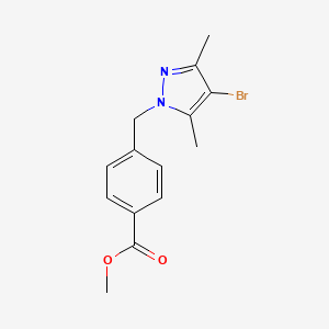 Methyl 4-[(4-bromo-3,5-dimethyl-1H-pyrazol-1-yl)methyl]benzoate
