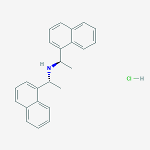 molecular formula C24H24ClN B3123770 bis((R)-1-(1-Naphthyl)ethyl)amine hydrochloride CAS No. 312619-39-9