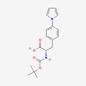 molecular formula C18H22N2O4 B3123777 N-(tert-Butoxycarbonyl)-3-(4-(1-pyrrolyl)phenyl)-L-alanine CAS No. 312619-46-8