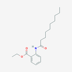 molecular formula C19H29NO3 B312382 Ethyl 2-(decanoylamino)benzoate 