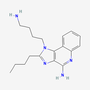 molecular formula C18H25N5 B3123878 1-(4-Aminobutyl)-2-butyl-1H-imidazo[4,5-c]quinolin-4-amine 
