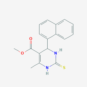 molecular formula C17H16N2O2S B3123957 Methyl 6-methyl-2-naphthyl-4-thioxo-2H,3H,5H-3,5-diazinecarboxylate CAS No. 314051-89-3