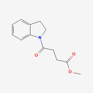 molecular formula C13H15NO3 B3124008 methyl 4-(2,3-dihydro-1H-indol-1-yl)-4-oxobutanoate CAS No. 314284-83-8