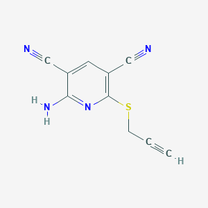 2-Amino-6-(prop-2-yn-1-ylsulfanyl)pyridine-3,5-dicarbonitrile