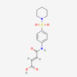 molecular formula C15H18N2O5S B3124114 (2E)-4-oxo-4-{[4-(piperidin-1-ylsulfonyl)phenyl]amino}but-2-enoic acid CAS No. 315671-16-0