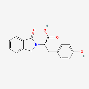 molecular formula C17H15NO4 B3124195 (S)-3-(4-Hydroxyphenyl)-2-(1-oxoisoindolin-2-yl)propanoic acid CAS No. 316801-28-2