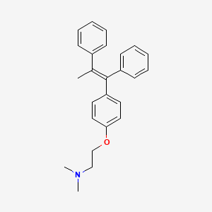 molecular formula C25H27NO B3124262 2-[4-[(E)-1,2-diphenylprop-1-enyl]phenoxy]-N,N-dimethylethanamine CAS No. 31750-45-5