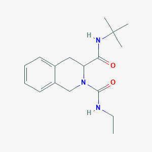 molecular formula C17H25N3O2 B3124496 N3-tert-butyl-N2-ethyl-1,2,3,4-tetrahydroisoquinoline-2,3-dicarboxamide CAS No. 318517-18-9