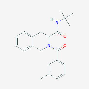 molecular formula C22H26N2O2 B3124503 N-(tert-butyl)-2-(3-methylbenzoyl)-1,2,3,4-tetrahydro-3-isoquinolinecarboxamide CAS No. 318517-32-7