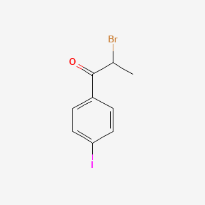 molecular formula C9H8BrIO B3124532 2-Bromo-1-(4-iodophenyl)propan-1-one CAS No. 31867-48-8