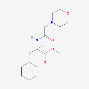 molecular formula C16H28N2O4 B3124548 Methyl 3-cyclohexyl-2-[(2-morpholinoacetyl)amino]propanoate CAS No. 318949-37-0